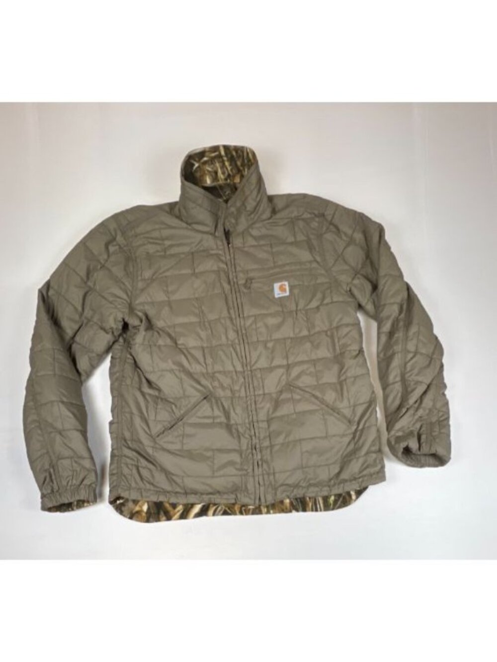 Carhartt Men's Woodsville Reversible Jacket Moss Camouflage Regular Fit Large